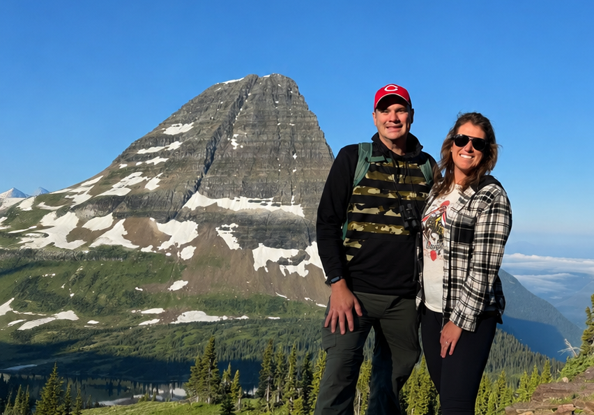 Thomas and his wife at Glacier National Park